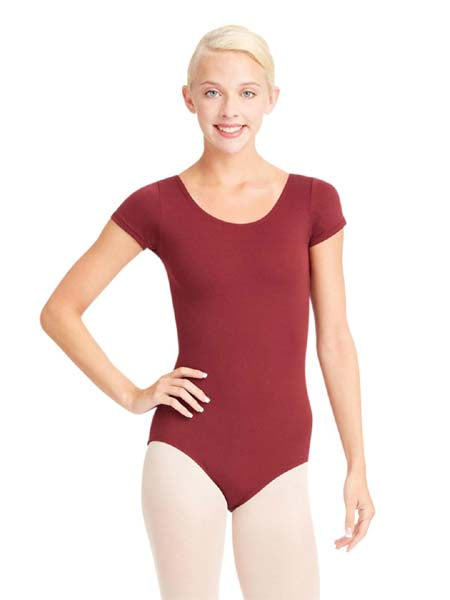 TB133 Short Sleeve Leotard Maroon